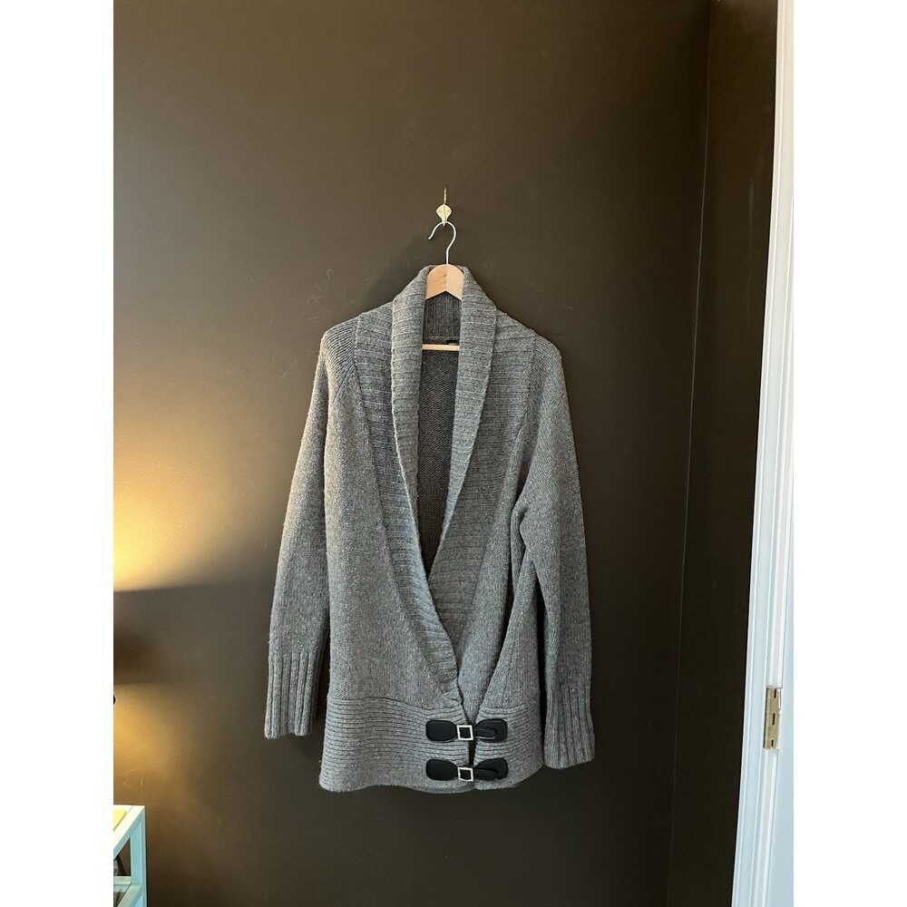 Moda International Victoria’s Secret XL Gray Wool Blend Toggle Cardigan Y2K